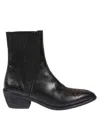 Fauzian Jeunesse Ankle Boots With Intricate Pleating And Pointed Toe In Black