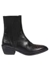 Fauzian Jeunesse Ankle Boots With Intricate Pleating And Pointed Toe In Black