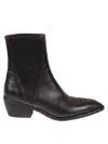 Fauzian Jeunesse Ankle Boots With Intricate Pleating And Pointed Toe In Black