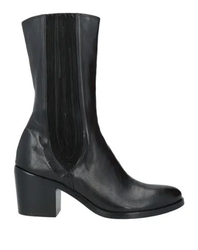 Fauzian Jeunesse Woman Ankle Boots Black Size 8 Leather