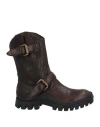 Fauzian Jeunesse Woman Ankle Boots Dark Brown Size 8 Soft Leather In Brown