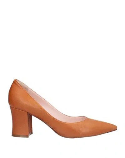 Fauzian Jeunesse Woman Pumps Camel Size 10 Soft Leather In Beige