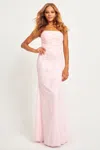 Faviana 11004 Prom Beaded Lace Long Formal Mermaid Dress In Pink