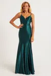 Faviana 11007 Long Beaded Lace Formal Evening Prom Dress In Green