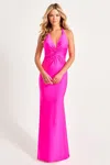 Faviana 11014 Formal Long Fitted Evening Prom Dress In Pink