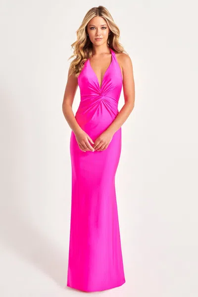 Faviana 11014 Formal Long Fitted Evening Prom Dress In Pink