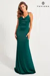 Faviana 11069 Long Formal Fitted Chic Prom Dress In Green