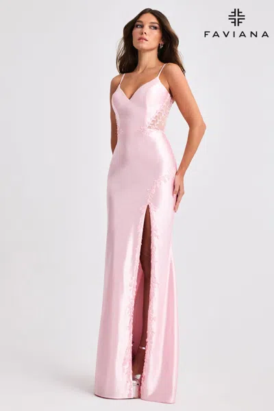 Faviana 11466 Formal Long Fitted Prom Evening Dress In Pink