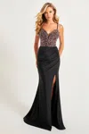 Faviana E11026 Long Formal Beaded Corset Prom Dress In Multi