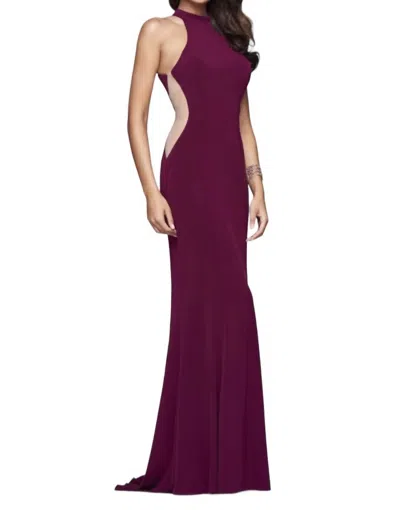 Faviana Evening Gown In Bordeaux Wine In Burgundy