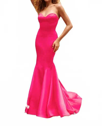 Faviana Mermaid Prom Dress In Lipstick In Pink