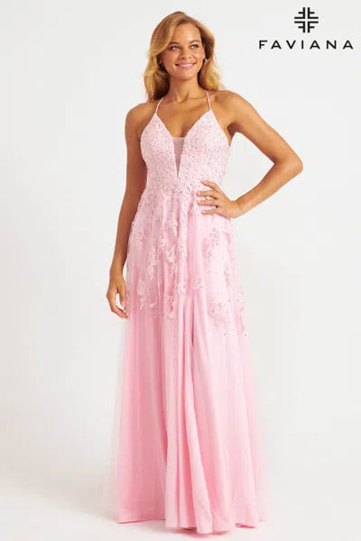 Faviana S10640 Long A Line Prom Dress