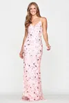 Faviana S10687 Prom Long Formal Fitted Sequin Dress In Pink