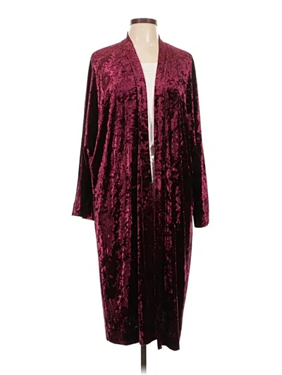 Pre-owned Favlux Fashion Kimono In Burgundy