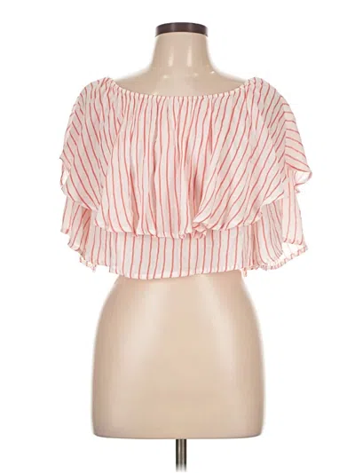 Pre-owned Favlux Fashion Short Sleeve Blouse In Pink