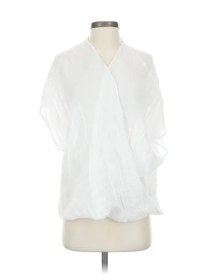 Pre-owned Favlux Fashion Short Sleeve Blouse In White