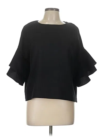 Pre-owned Favlux Fashion Short Sleeve Top Black Boatneck Tops