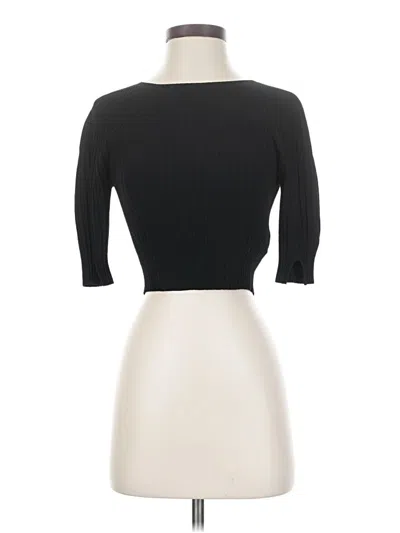Pre-owned Favorite Daughter 3/4 Sleeve Top Black Boatneck Tops