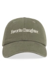 Favorite Daughter All Caps Logo Baseball Cap In Green