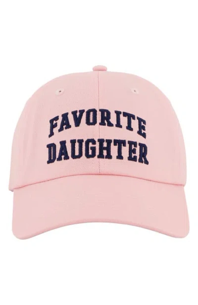 Favorite Daughter All Caps Logo Baseball Cap In Pink