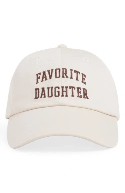 Favorite Daughter All Caps Logo Baseball Cap In Yellow