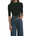 Favorite Daughter The Amelia Elbow Sleeve Wool Sweater In Black
