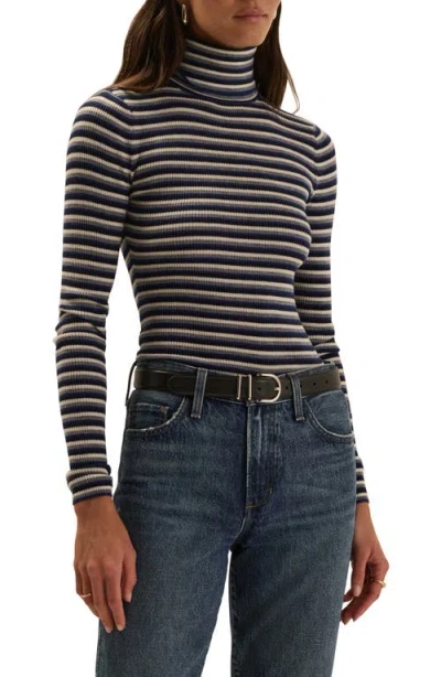 Favorite Daughter Amelia Rib Merino Wool Turtleneck Top In Multi