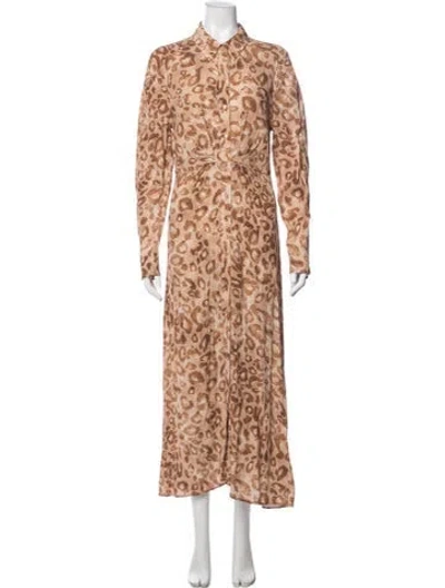 Pre-owned Favorite Daughter Animal Print Long Dress W/ Tags In Neutral
