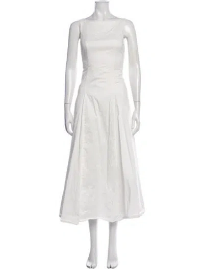 Pre-owned Favorite Daughter Bateau Neckline Midi Length Dress In Neutrals