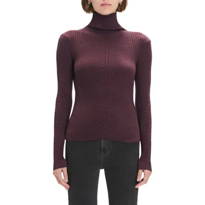 Favorite Daughter Be Your Girl Turtleneck Merino Wool Blend Sweater In Brown