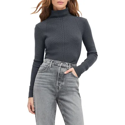 Favorite Daughter Be Your Girl Turtleneck Merino Wool Blend Sweater In Gray