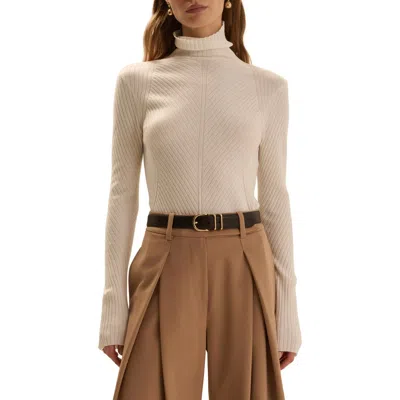 Favorite Daughter Be Your Girl Turtleneck Merino Wool Blend Sweater In Neutral