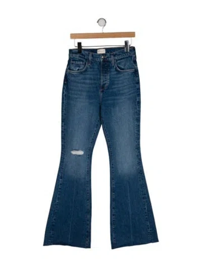 Pre-owned Favorite Daughter Beacon Wide Leg Jeans In Blue