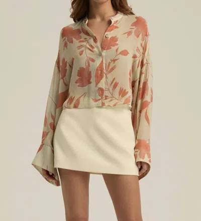 Favorite Daughter Belle Of The Ball Floral Blouse In Moonbeam Floral
