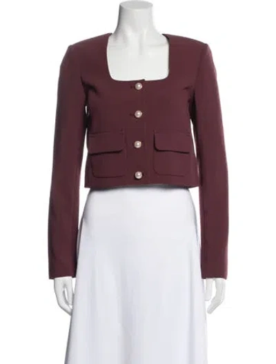 Pre-owned Favorite Daughter Blazer In Burgundy
