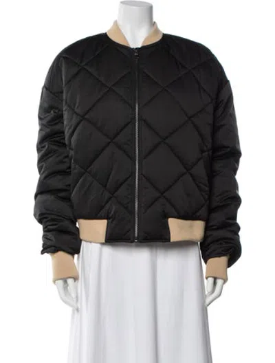 Pre-owned Favorite Daughter Bomber Jacket In Black