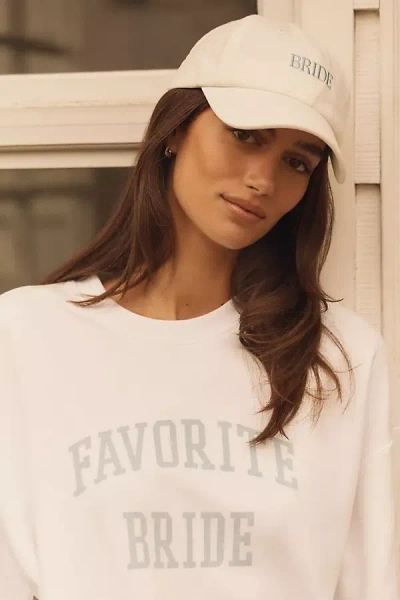 Favorite Daughter Bride Heart Baseball Cap In White