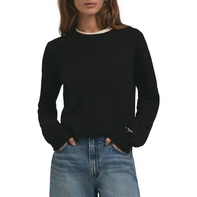 Favorite Daughter Cashmere Crewneck Sweater In Black