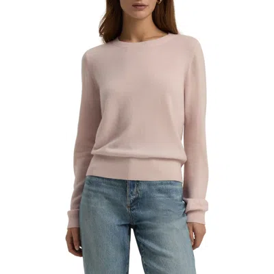 Favorite Daughter Cashmere Crewneck Sweater In Pale Pink