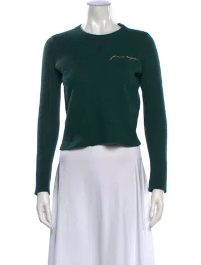 Pre-owned Favorite Daughter Cashmere Graphic Print Sweater In Green