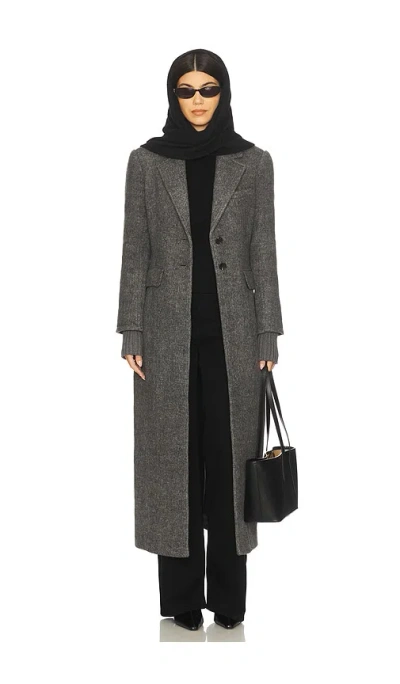 Favorite Daughter City Coat In Grey Twill