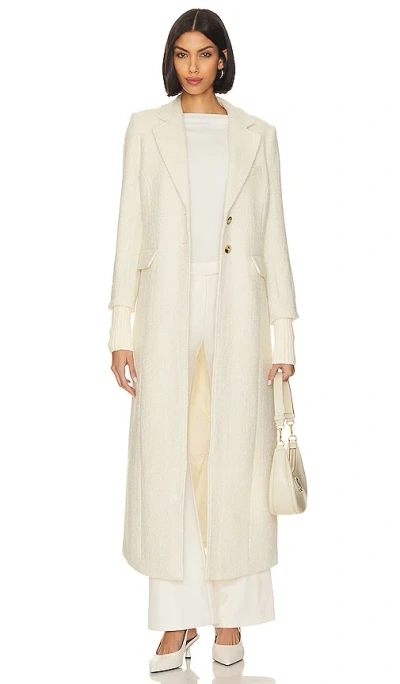 Favorite Daughter City Coat In White Boucle
