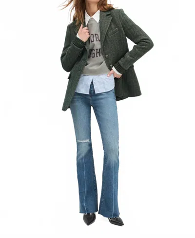 Favorite Daughter City Wool-blend Blazer In Yorkshire Herringbone In Blue