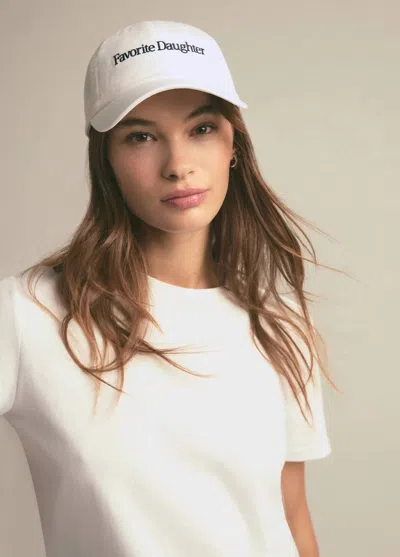 Favorite Daughter Classic Baseball Hat In White In Pink