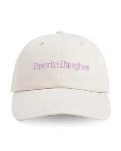 Favorite Daughter Classic Logo Baseball Cap In Ivory/pink
