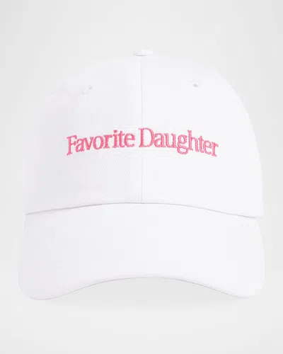 Favorite Daughter Classic Logo Baseball Hat In Whitepink