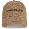 Favorite Daughter Classic Logo Corduroy Baseball Cap In Brown