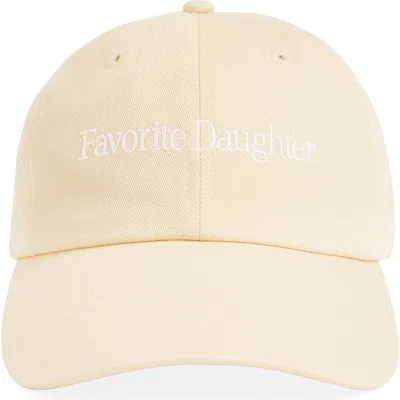 Favorite Daughter Classic Logo Cotton Twill Baseball Cap In Neutral