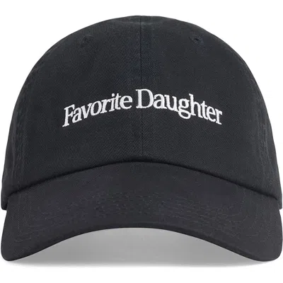 Favorite Daughter Classic Logo Cotton Twill Baseball Cap In Black