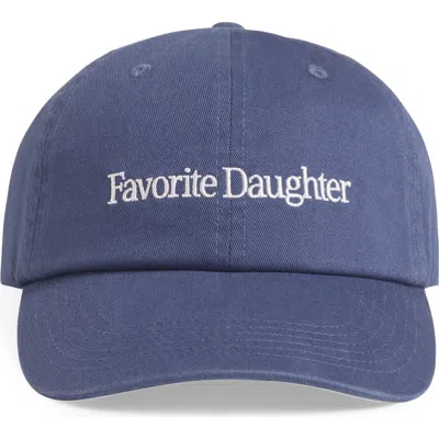 Favorite Daughter Classic Logo Cotton Twill Baseball Cap In Blue